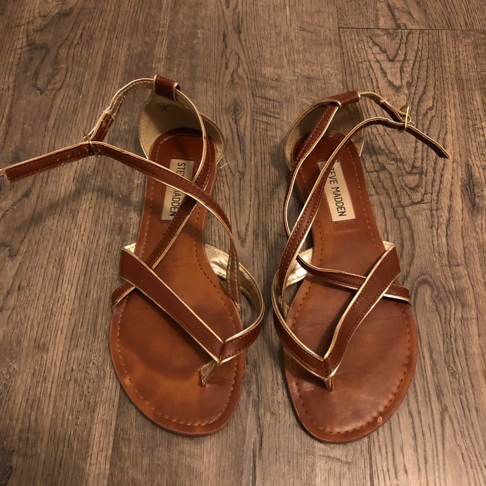 Steve Madden sandals *brown & gold*
